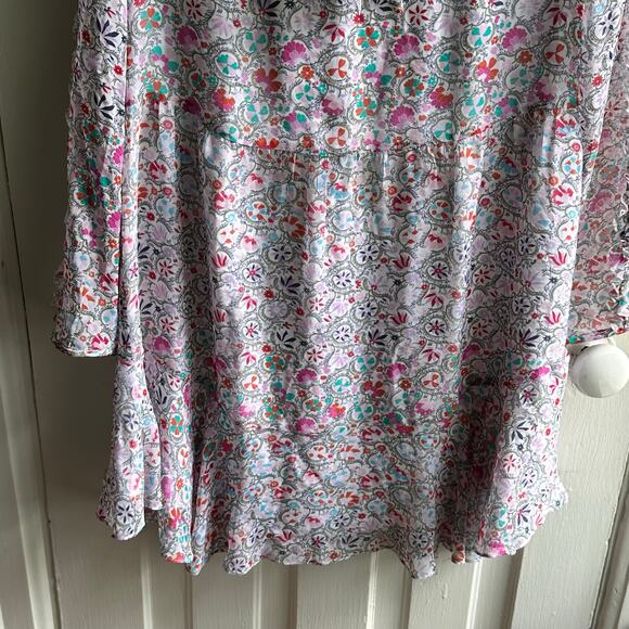 Shoshanna Avila Optic Floral Silk Mini Dress Size 6 - Picture 5 of 8